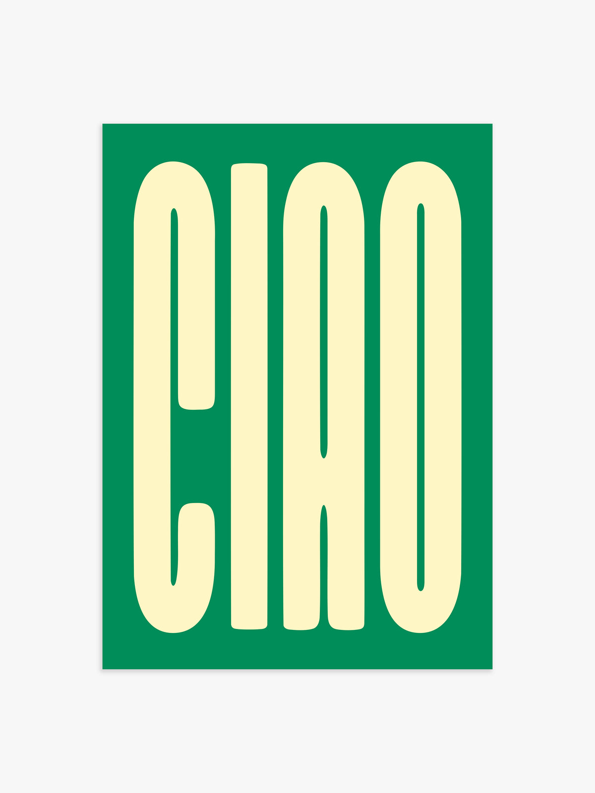 Ciao Poster in Grün - 50x70 cm