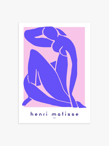 Matisse Poster Frau in Lila mit Pink