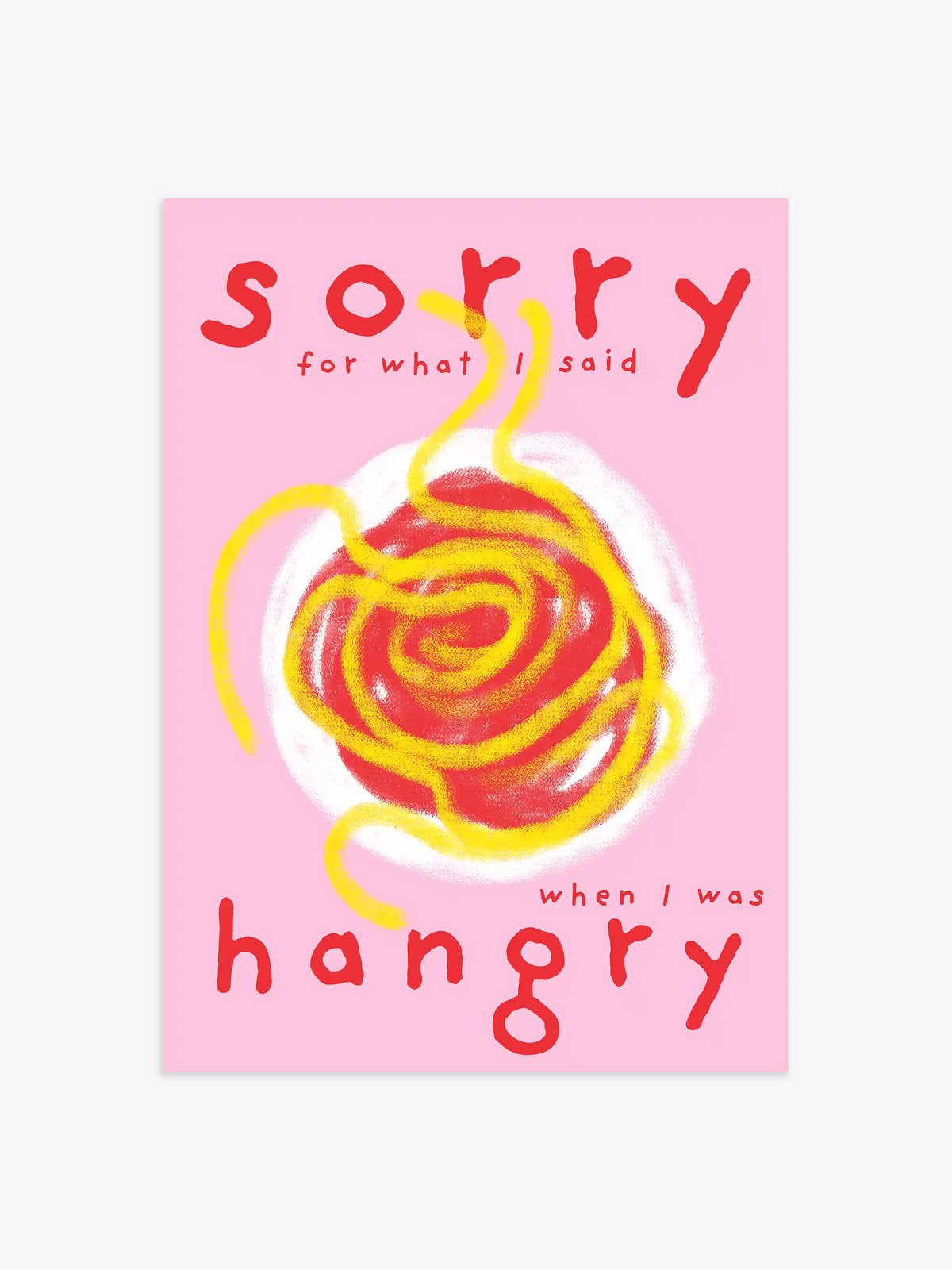 Hangry Küchen Poster in rosarot - 30x40 cm