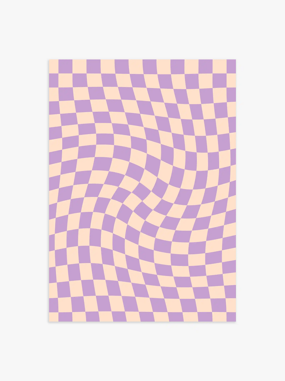 Schachbrett Poster in Lila - 60x90 cm