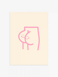 Lachender Po Poster in Pink