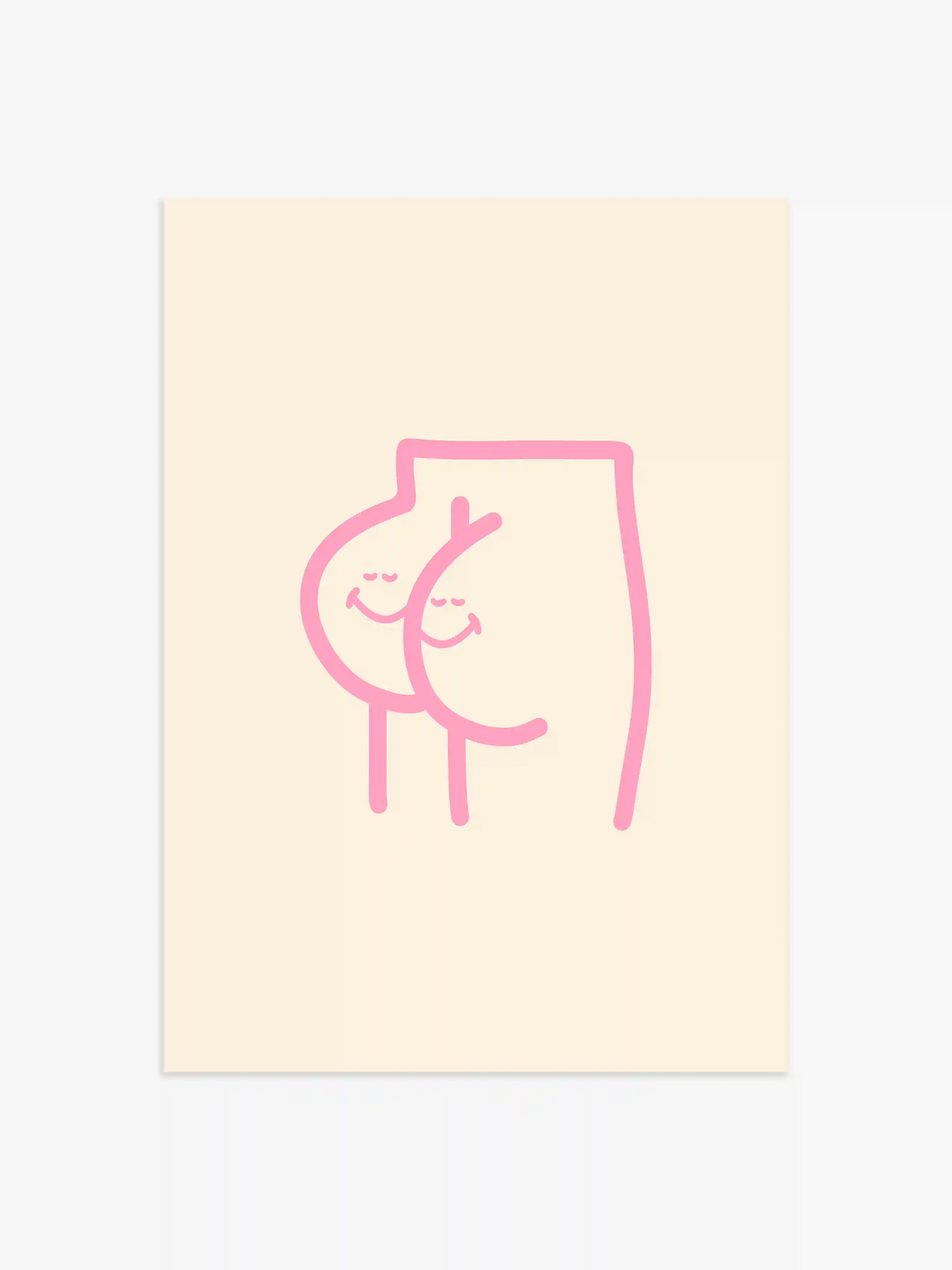 Lachender Po Poster in Pink - 70x100 cm