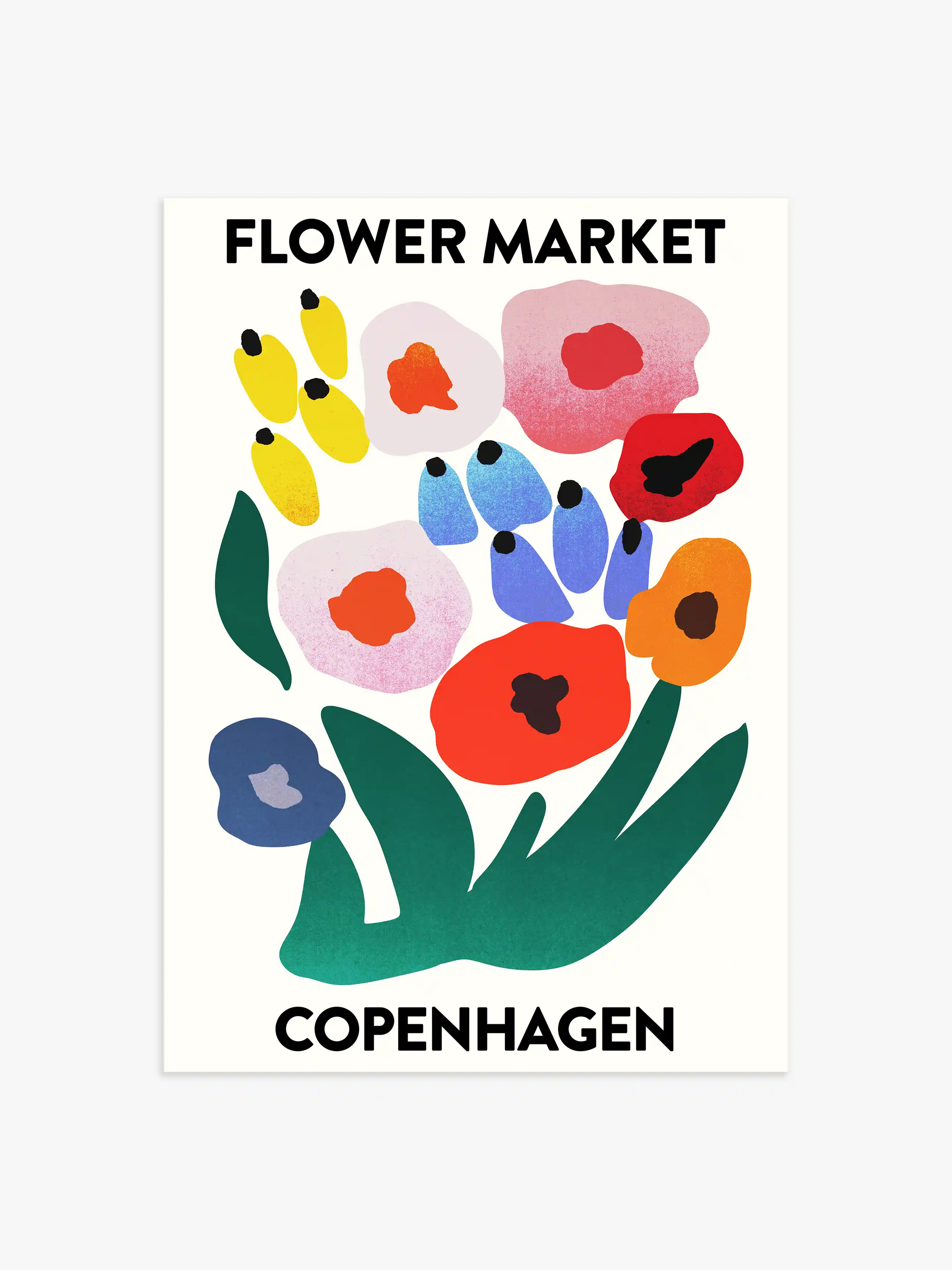 Flower Market Copenhagen Poster, Wohnzimmer Poster