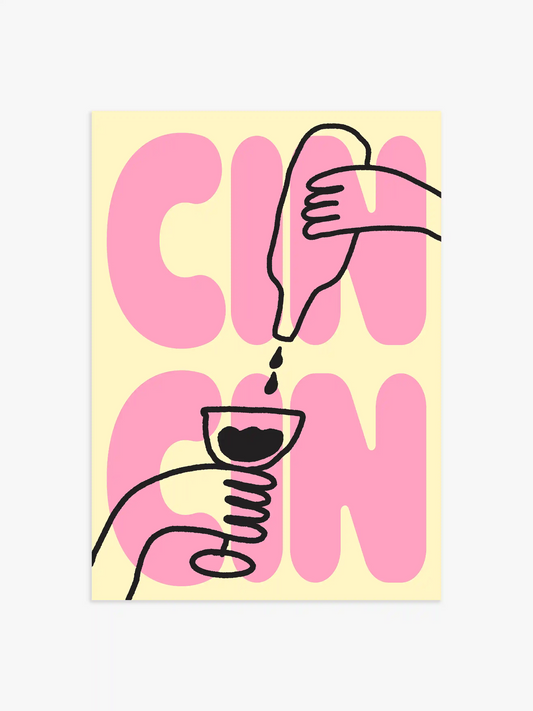 CIN CIN Poster in rosa