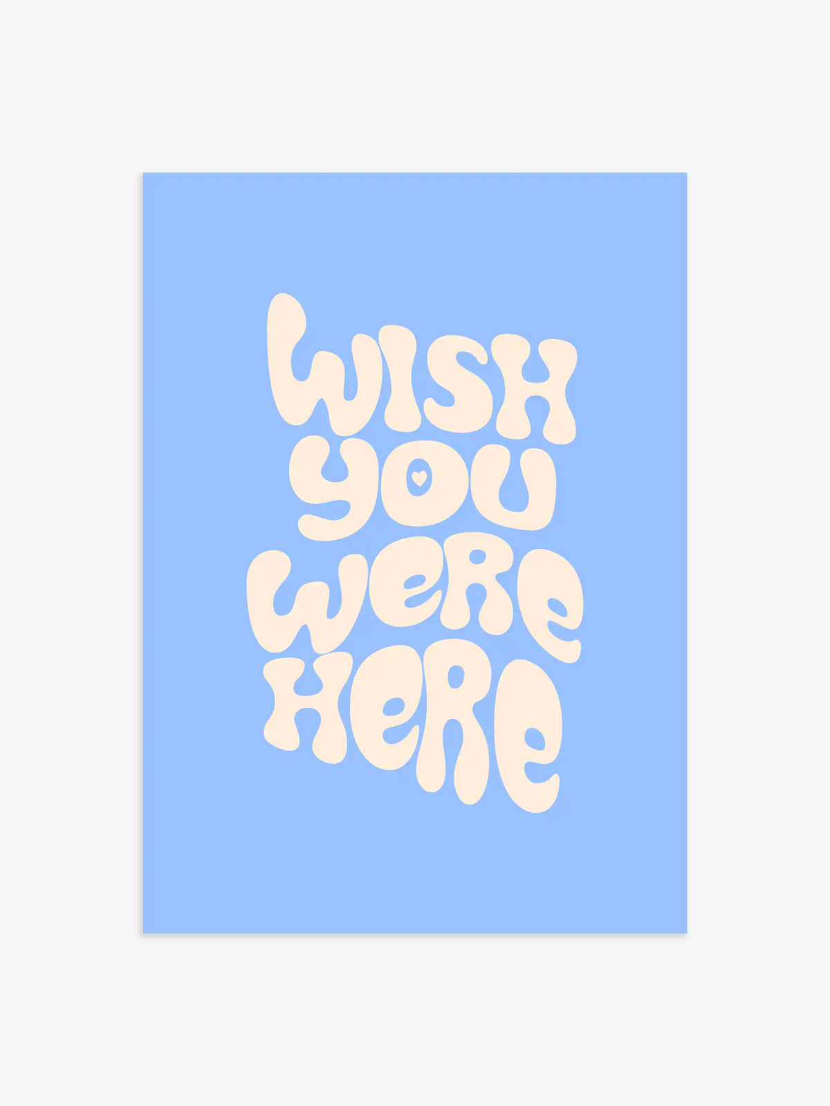 Wish You Were Here Poster in Blau - 30x40 cm