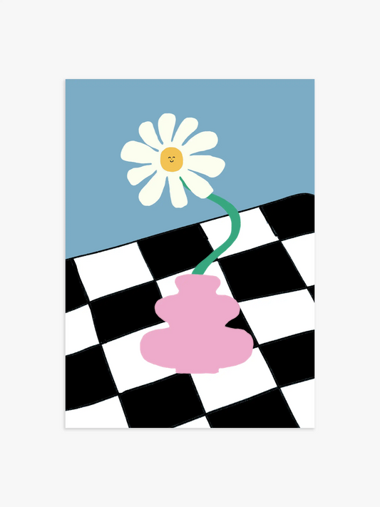 Retro Blumen Poster