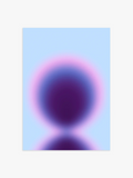 Aura Poster mit Kreis in Blau und Pink