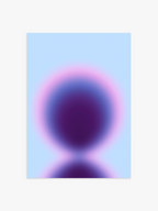 Aura Poster mit Kreis in Blau und Pink