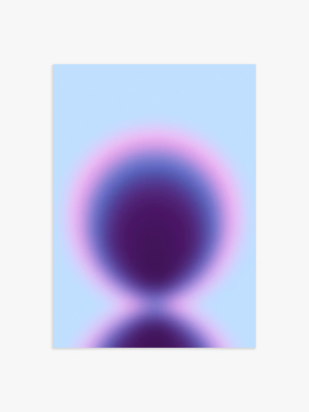 Aura Poster mit Kreis in Blau und Pink - 21x30 cm