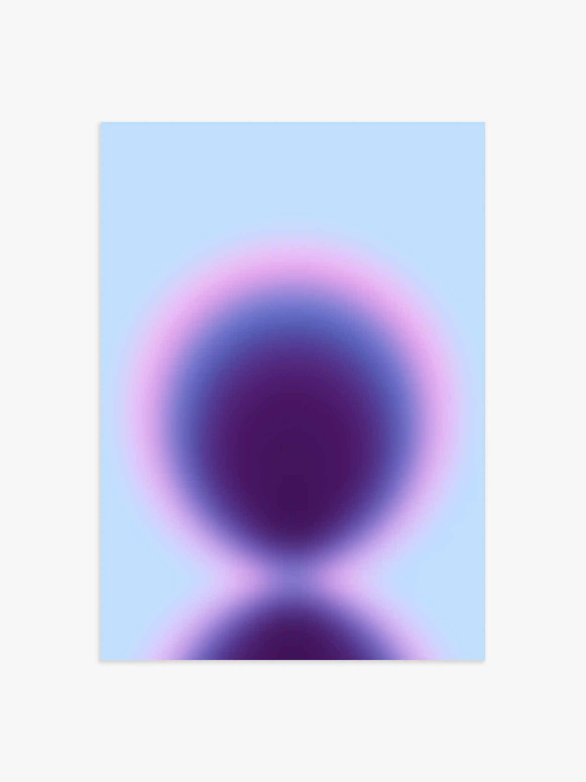 Aura Poster mit Kreis in Blau und Pink