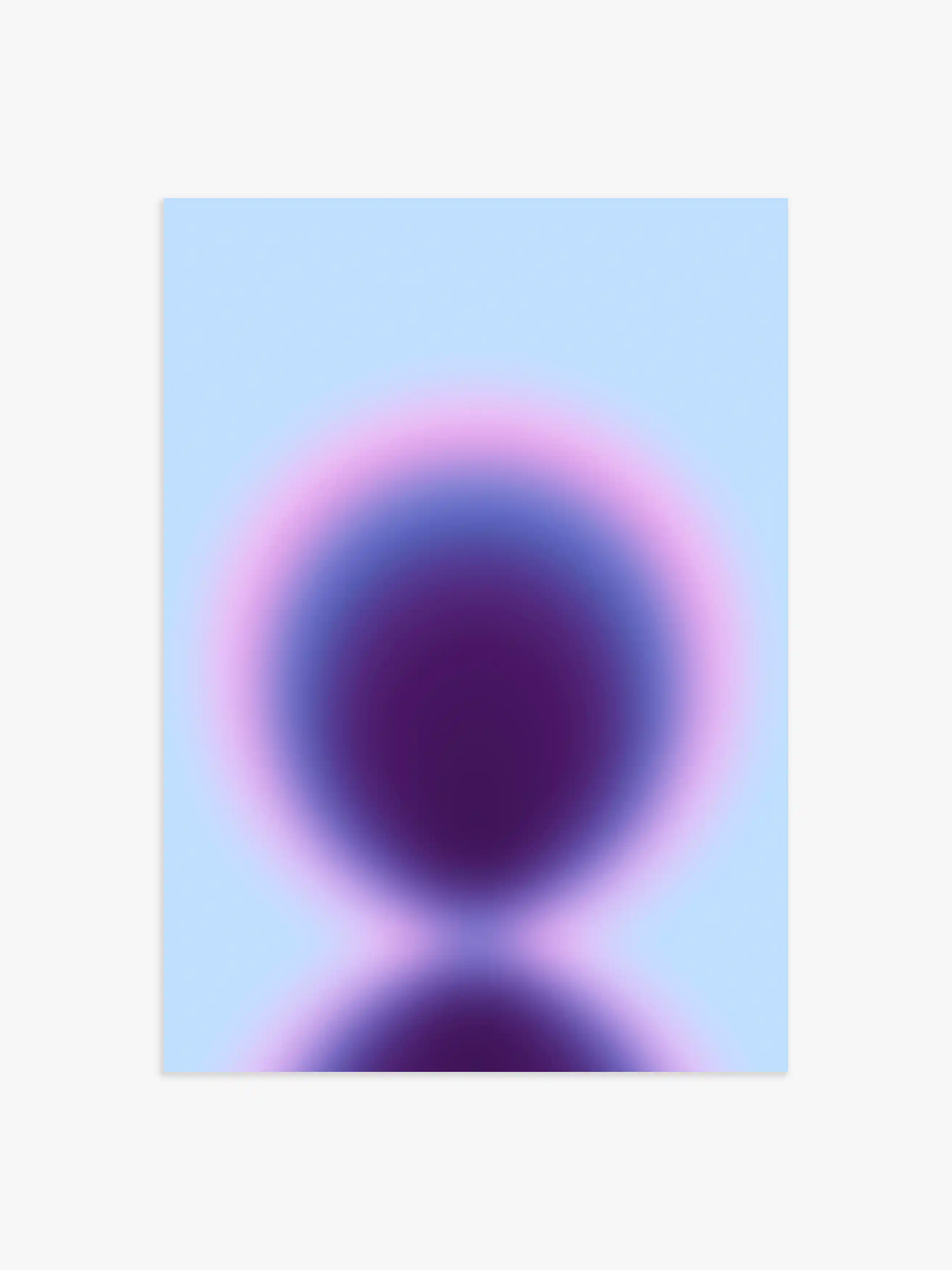 Aura Poster mit Kreis in Blau und Pink