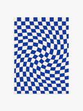 Schachbrett Poster in Blau