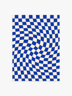 Schachbrett Poster in Blau