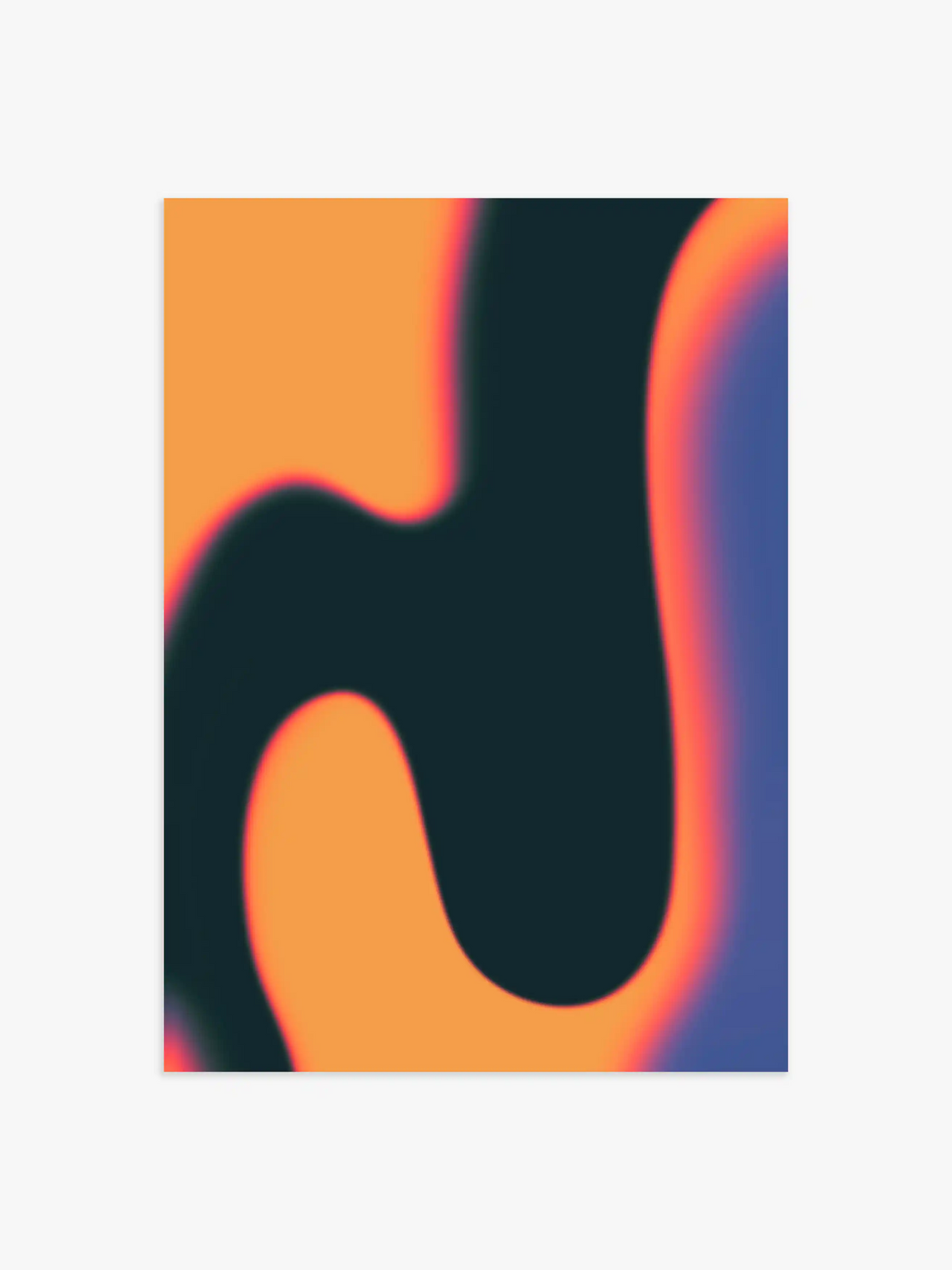 Abstraktes Aura Poster in Orange - 100x150 cm