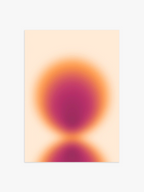 Aura Poster mit orangenem Kreis