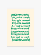 Good Things Are Coming Poster in Grün, Küchen Poster, Grünes Poster, Schlafzimmer Poster, Wohnzimmer Poster, Kunstdruck, Wandbild grün, Modernes Poster, Minimalistisches Poster 