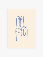 Peace Poster in Blau