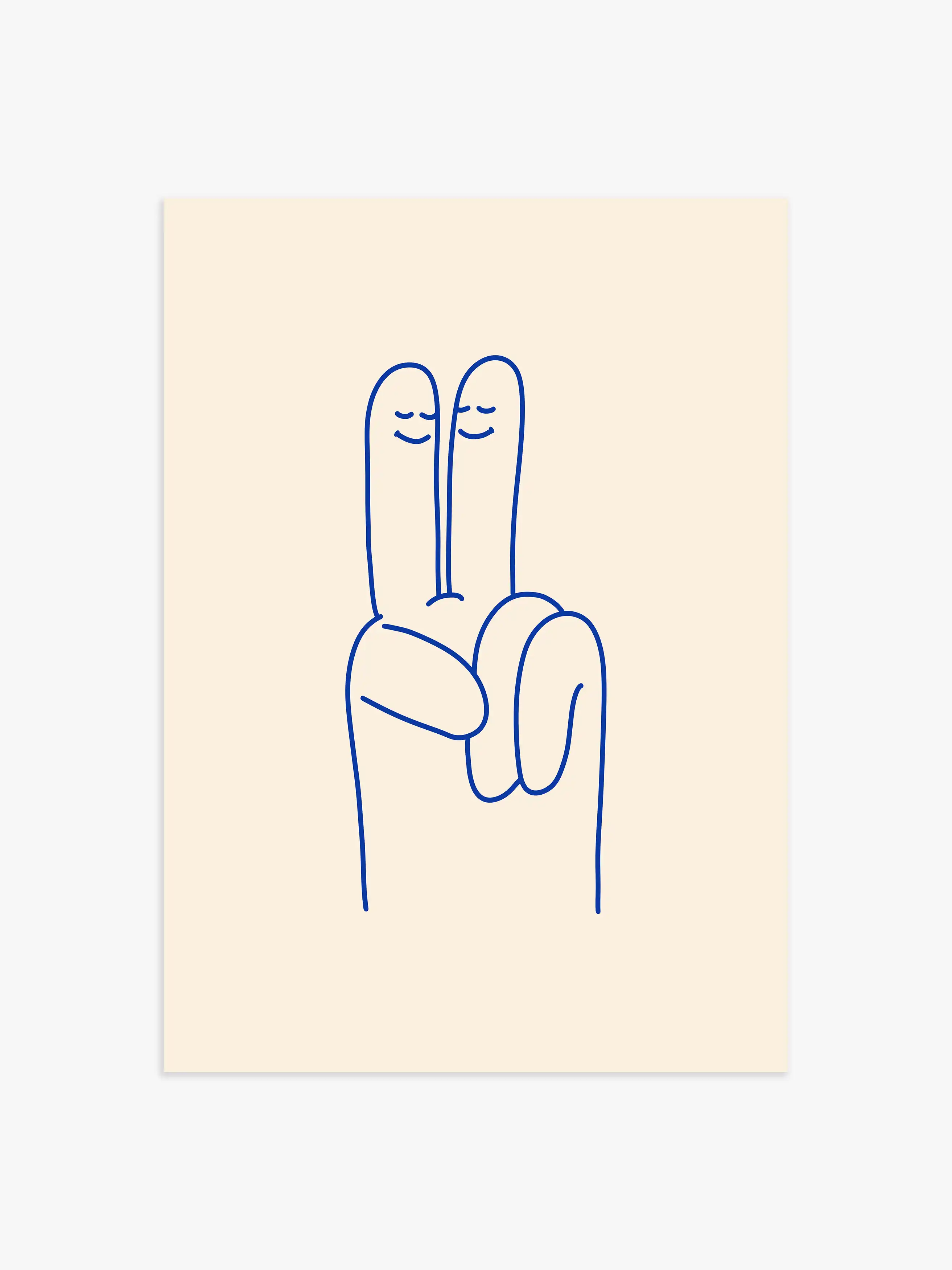 Peace Poster in Blau