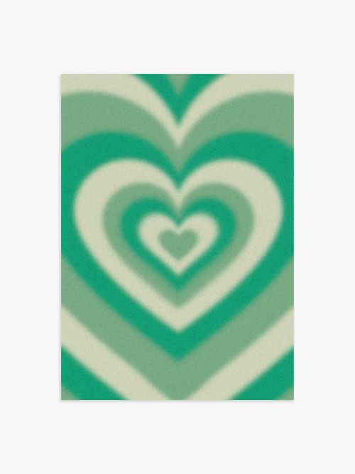 Aura Herz Poster in Grün
