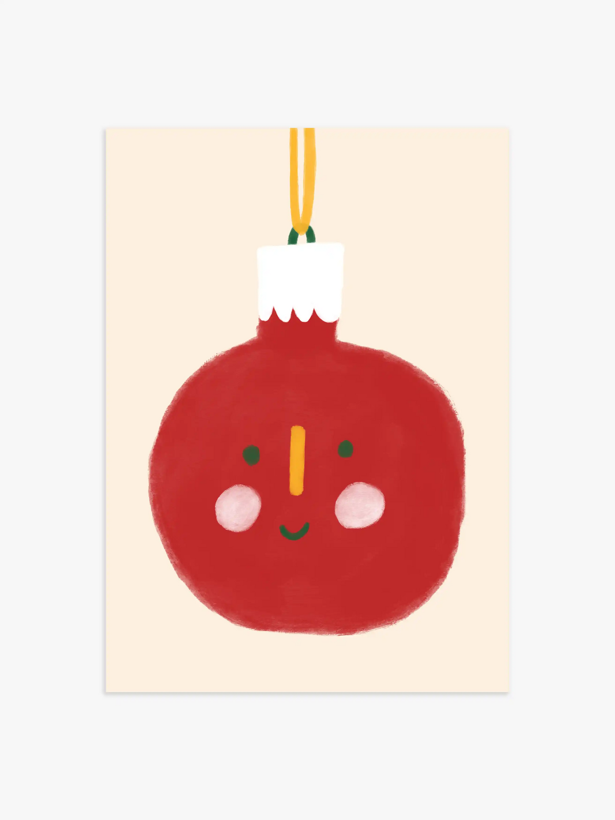 Trendiges Weihnachtskugel Poster - 13x18 cm