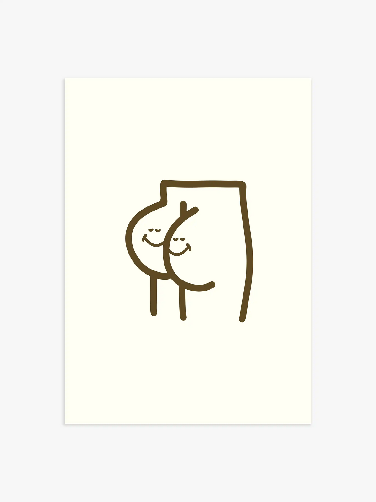 Lachender Po Poster in Braun - 50x70 cm