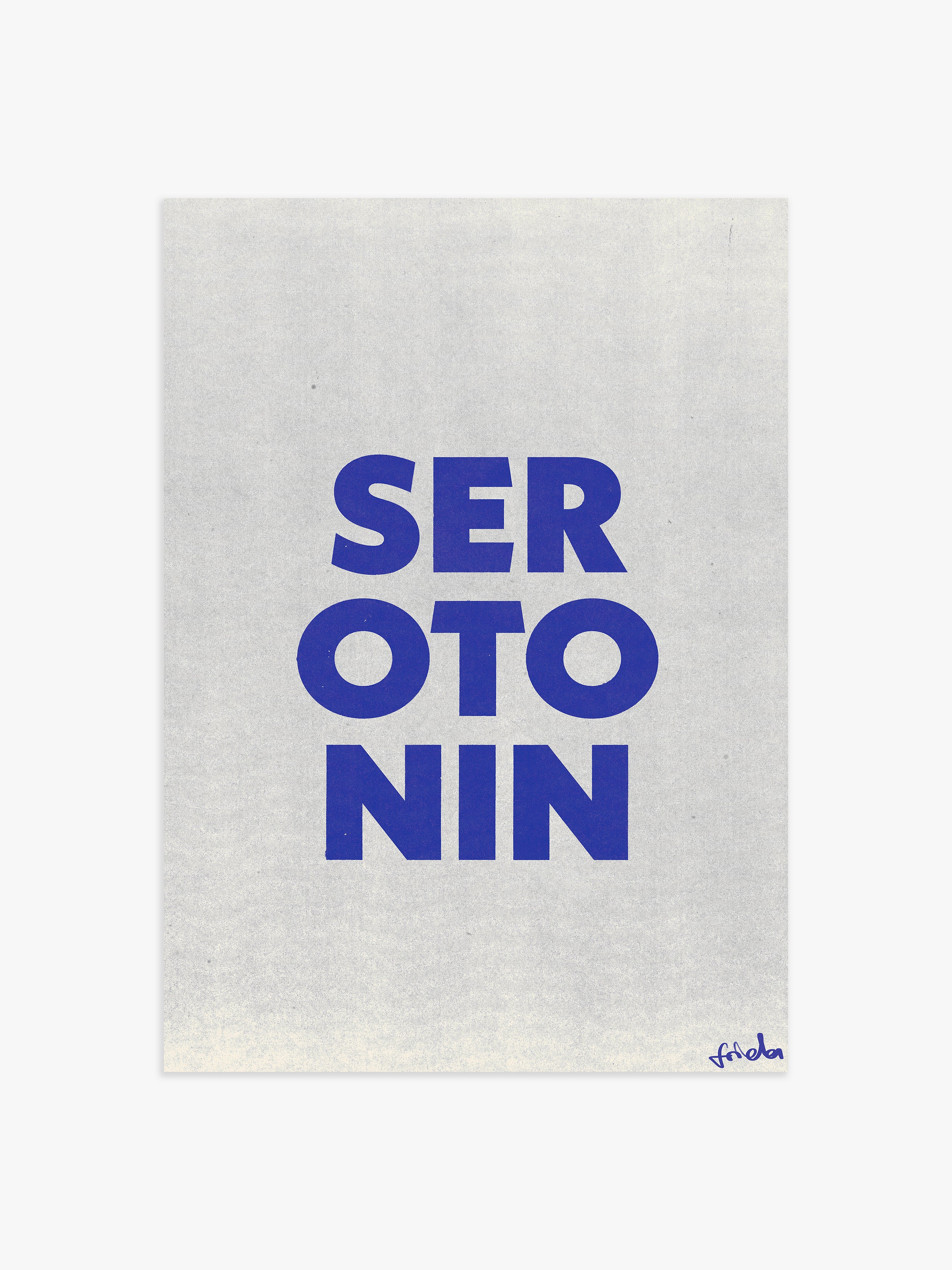 Typografie Serotonin Poster