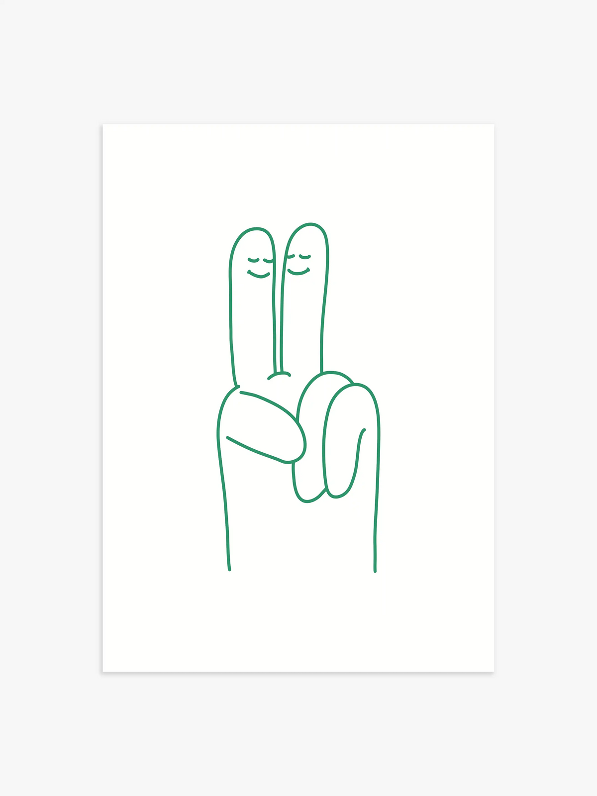 Peace Poster in Grün - 21x30 cm