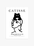 Catisse Poster in Schwarz-Weiß