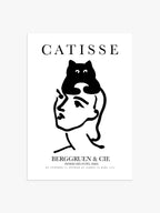 Catisse Poster in Schwarz-Weiß
