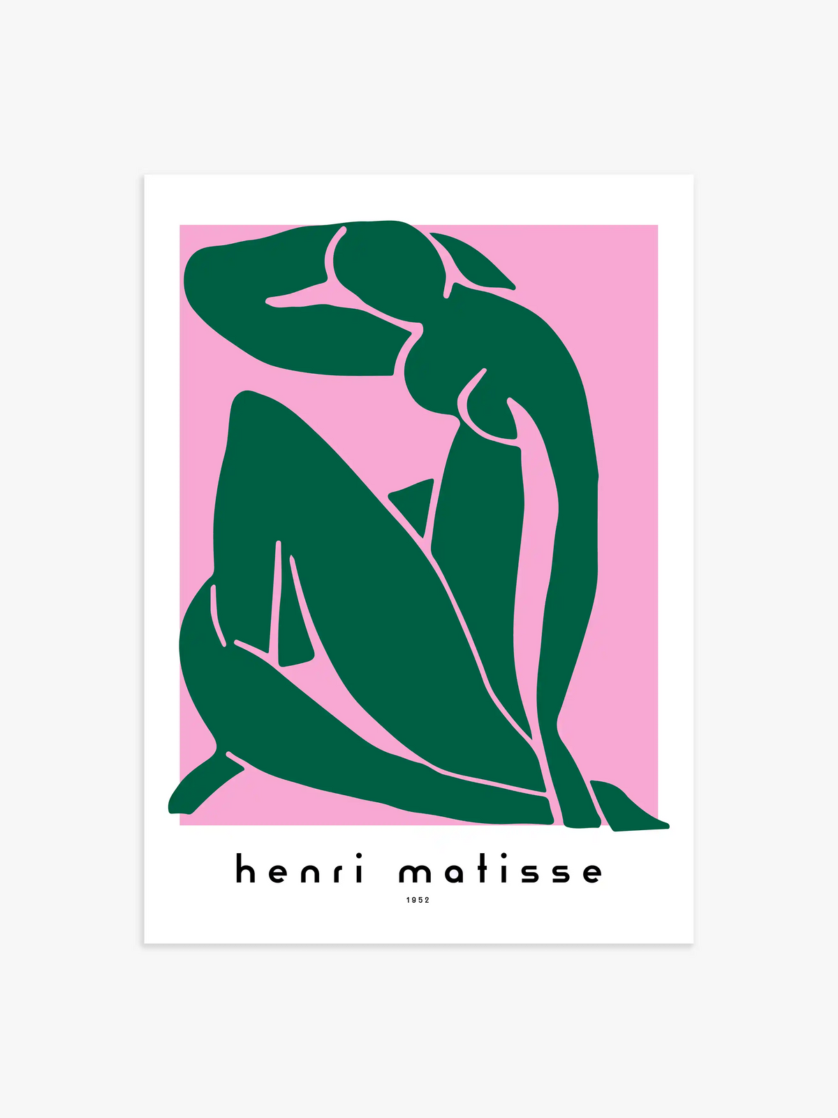 Matisse Poster Frau in Grün mit Pink - 40x50 cm