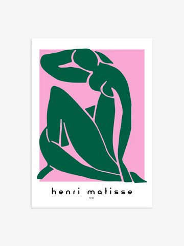 Matisse Poster Frau in Grün mit Pink