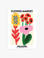 Flower Market Helsinki Poster