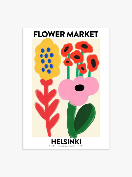 Flower Market Helsinki Poster