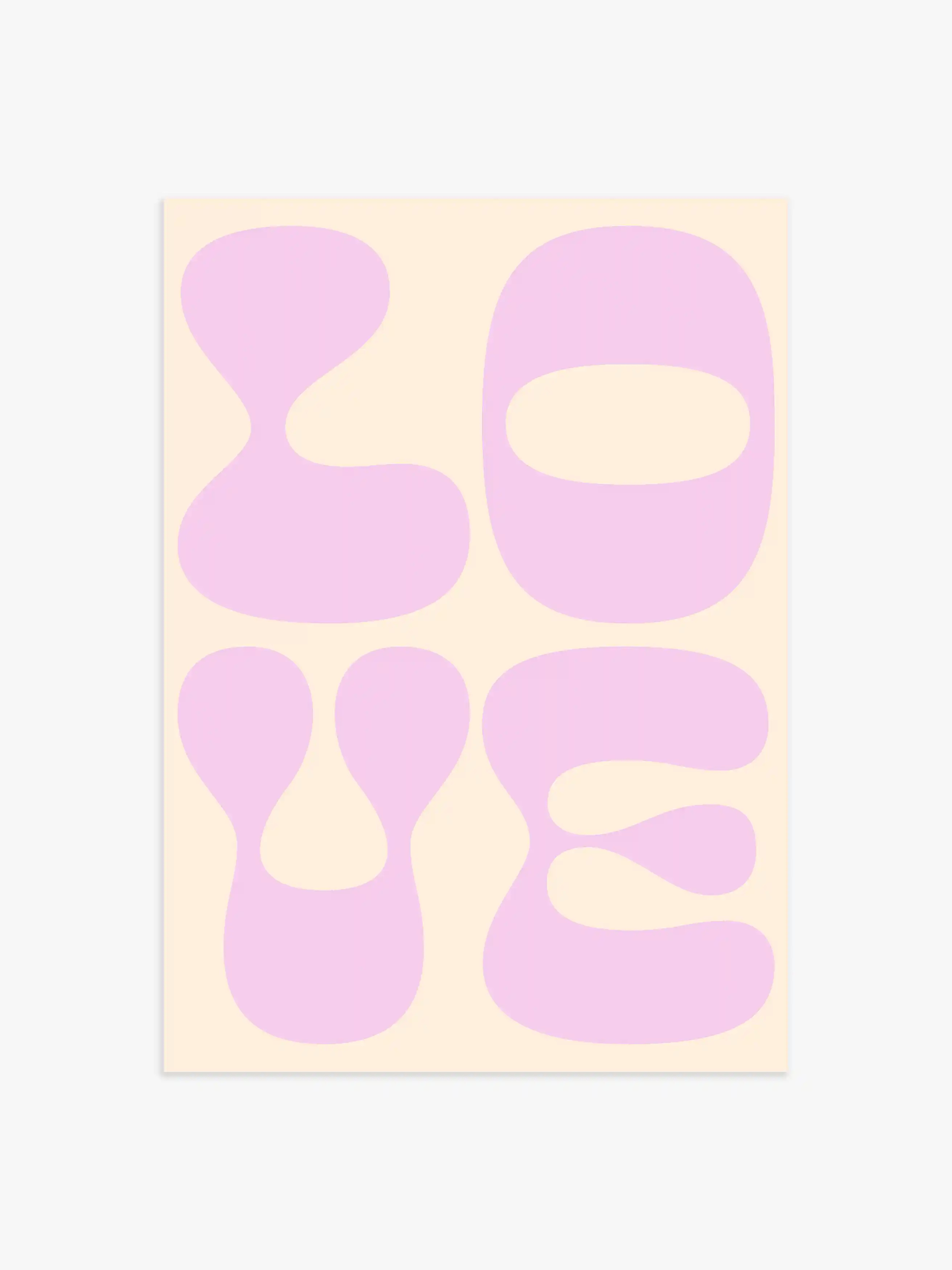 Love Poster in Rosa