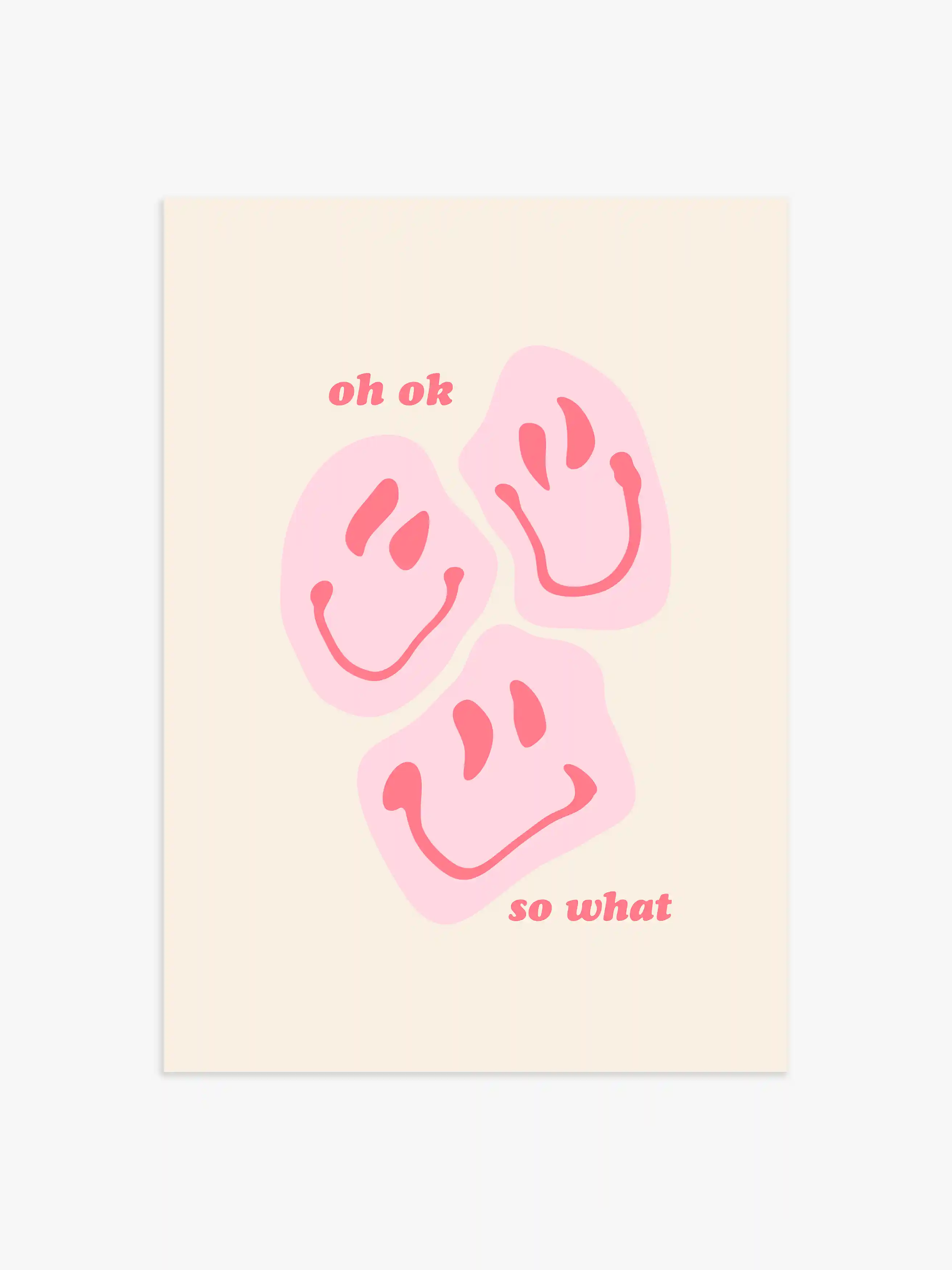 Oh okay Poster in Pink