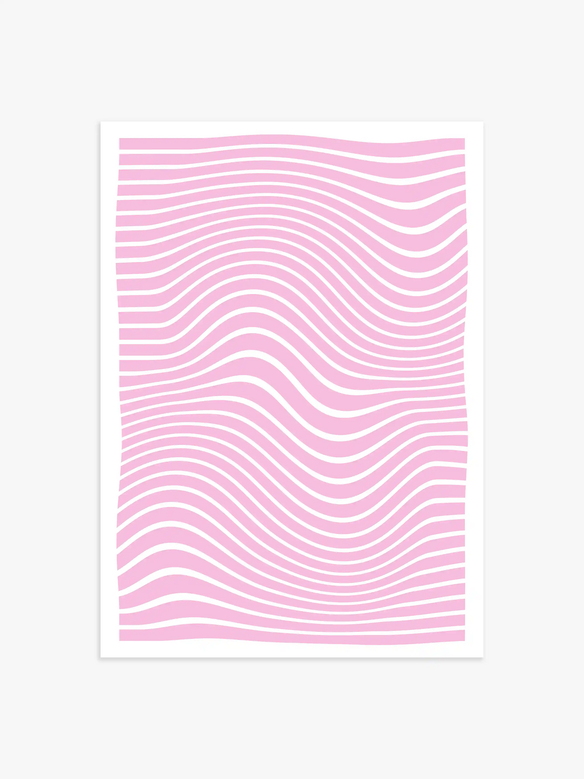 Abstrakte Linien Poster in Pink - 50x70 cm