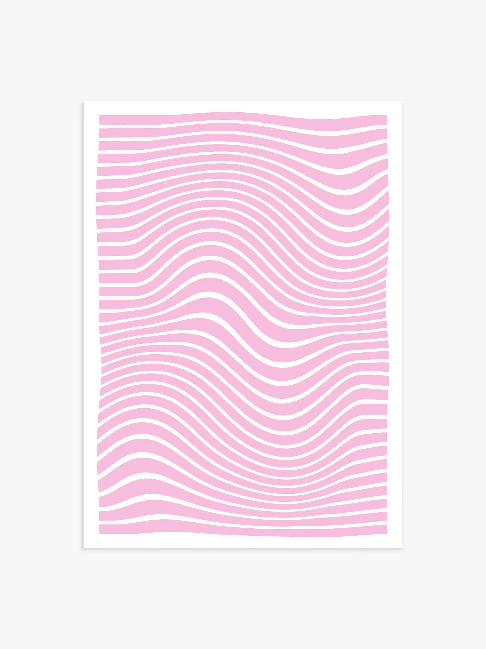 Abstrakte Linien Poster in Rosa