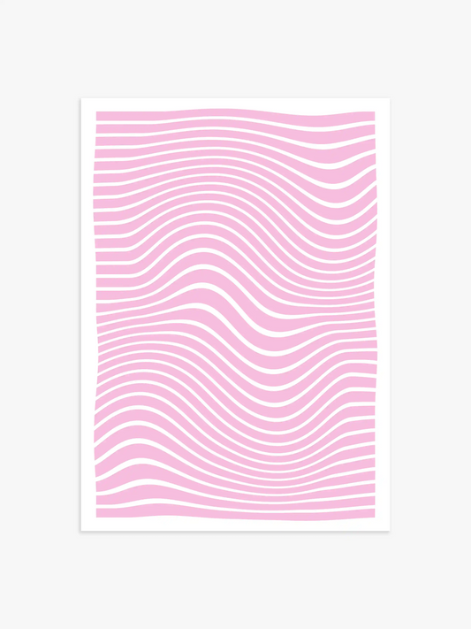 Abstrakte Linien Poster in Rosa