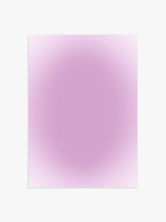 Aura Poster in Flieder mit pastellfarbenem Farbverlauf und Helllila Tönen – modernes Wandbild