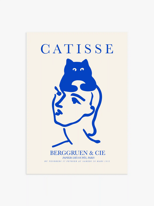 Catisse Poster in Blau