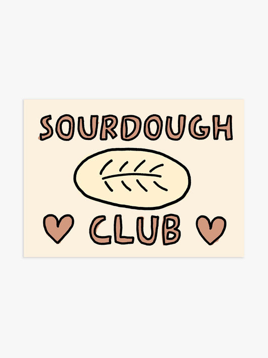 'Sourdough Club' Poster in Braun