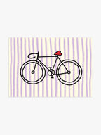 Fahrrad-Poster mit Streifen in Lila