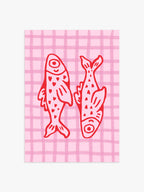 Fische Poster in Rosa-Rot