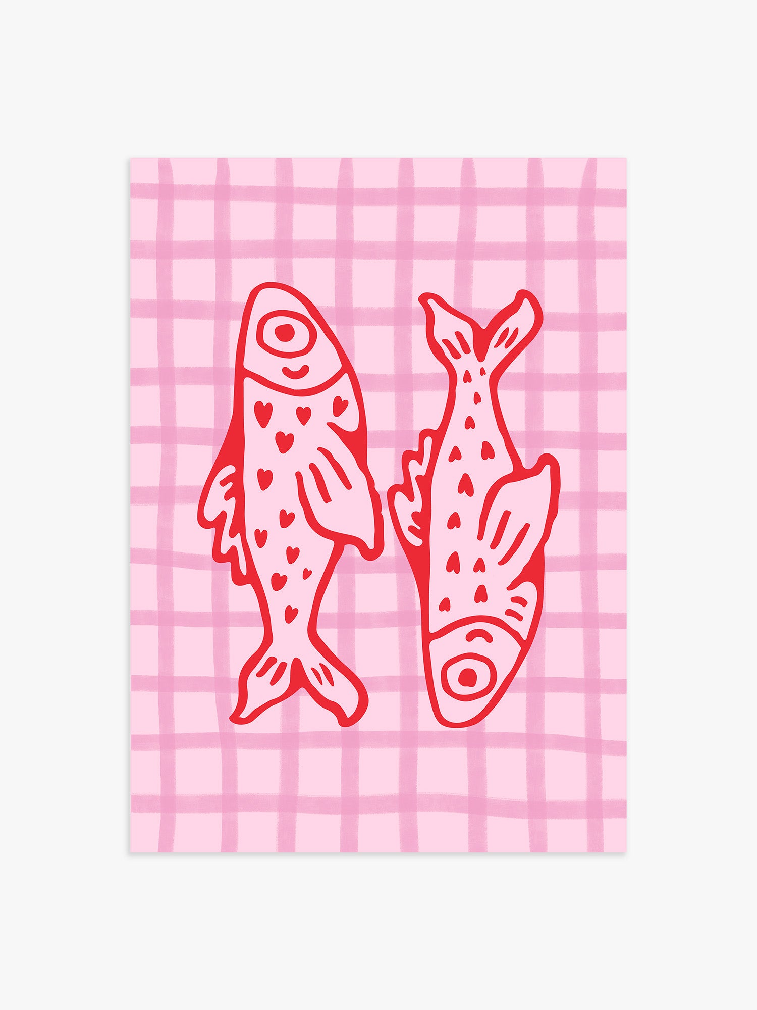 Fische Poster in Rosa-Rot