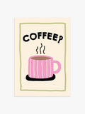 Coffee? Poster in Pink