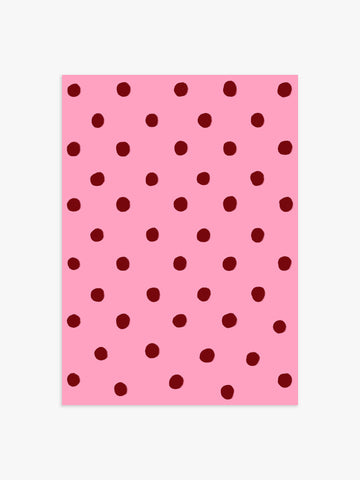 Punkte Poster rosa-rot
