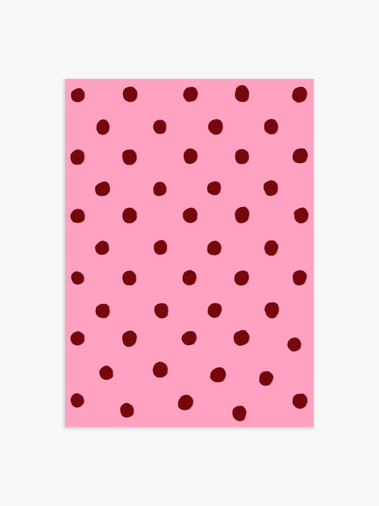 Punkte Poster rosa-rot