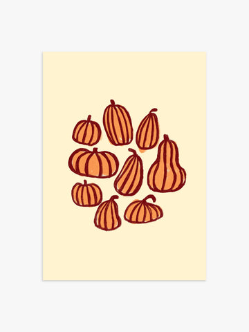 Kürbis Poster orange-buttergelb