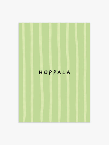 Hoppala Poster in Grün-Gelb