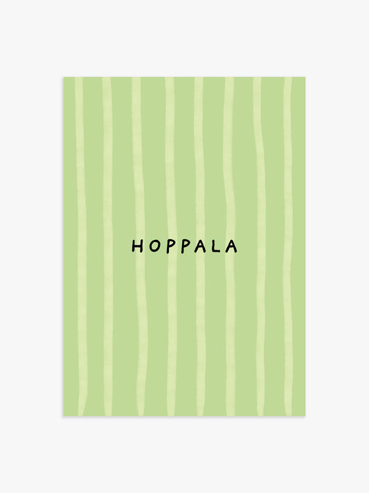 Hoppala Poster in Grün-Gelb